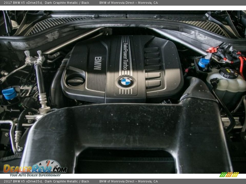 2017 BMW X5 xDrive35d Dark Graphite Metallic / Black Photo #8