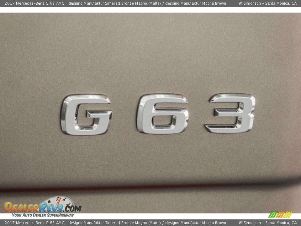 2017 Mercedes-Benz G 63 AMG designo Manufaktur Sintered Bronze Magno (Matte) / designo Manufaktur Mocha Brown Photo #7