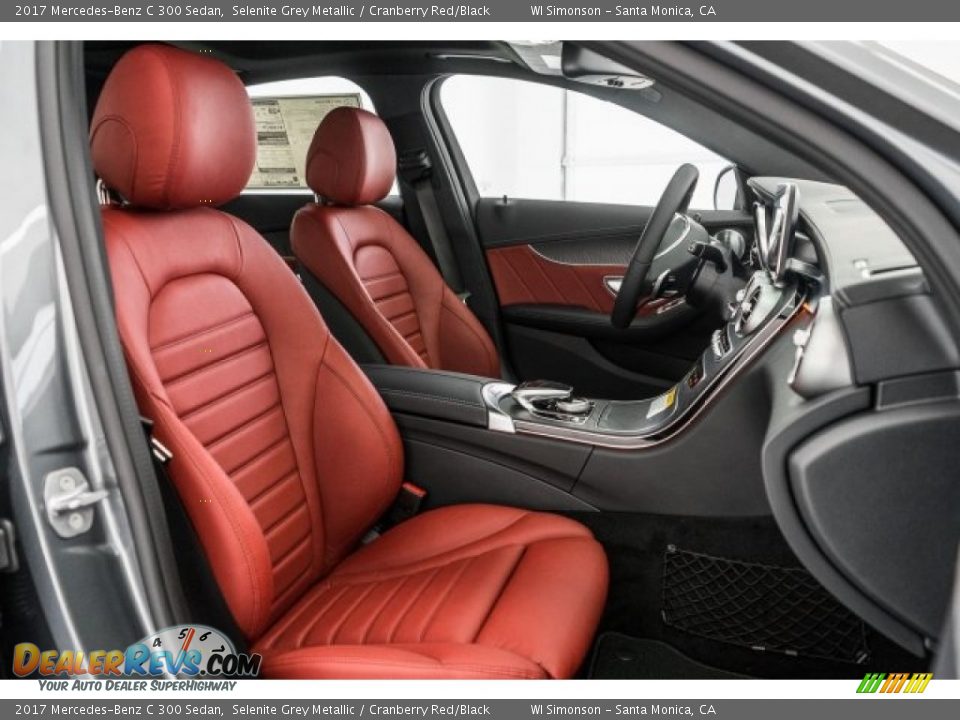 2017 Mercedes-Benz C 300 Sedan Selenite Grey Metallic / Cranberry Red/Black Photo #2