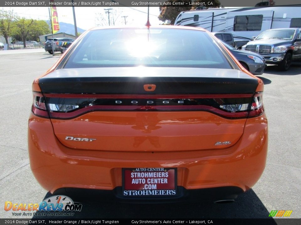 2014 Dodge Dart SXT Header Orange / Black/Light Tungsten Photo #6