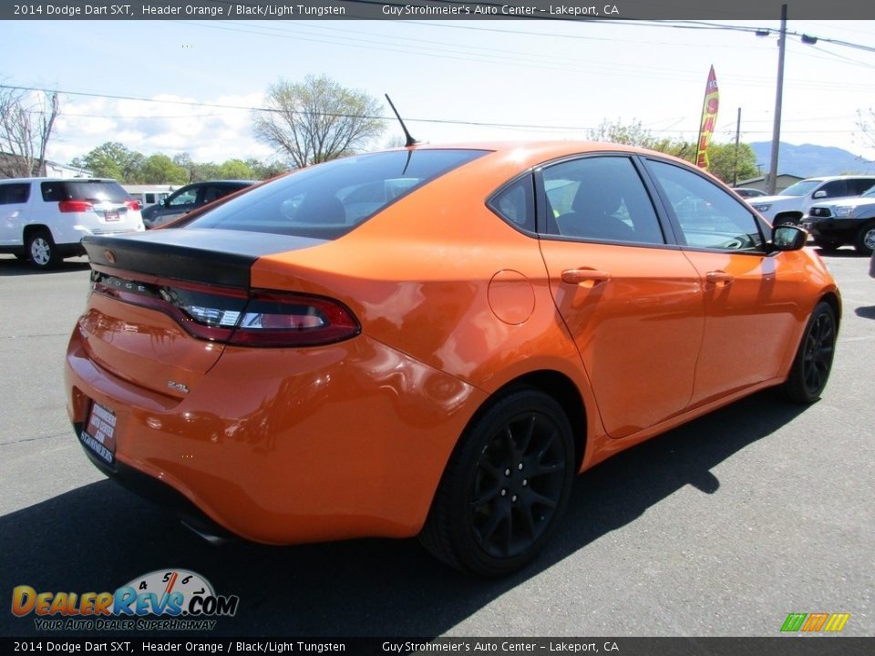 2014 Dodge Dart SXT Header Orange / Black/Light Tungsten Photo #7