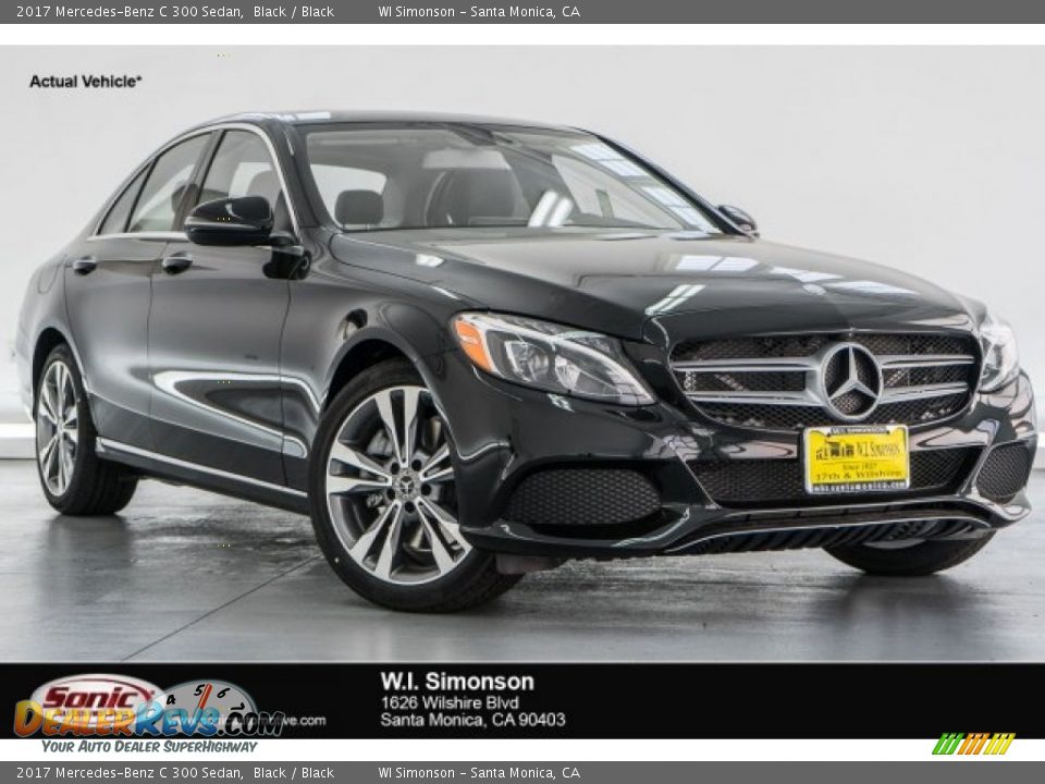 2017 Mercedes-Benz C 300 Sedan Black / Black Photo #1