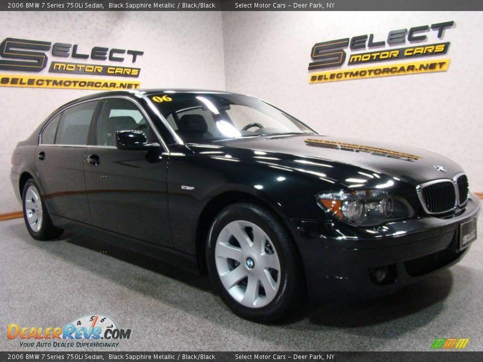 2006 BMW 7 Series 750Li Sedan Black Sapphire Metallic / Black/Black Photo #3