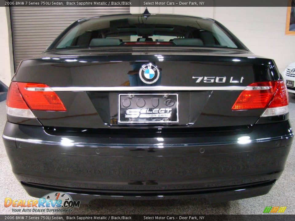 2006 BMW 7 Series 750Li Sedan Black Sapphire Metallic / Black/Black Photo #5