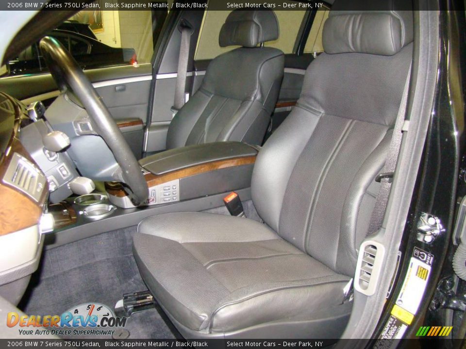 2006 BMW 7 Series 750Li Sedan Black Sapphire Metallic / Black/Black Photo #7