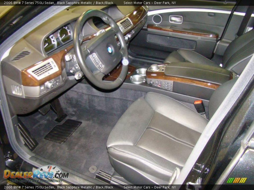 2006 BMW 7 Series 750Li Sedan Black Sapphire Metallic / Black/Black Photo #8