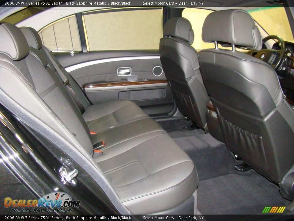 2006 BMW 7 Series 750Li Sedan Black Sapphire Metallic / Black/Black Photo #12