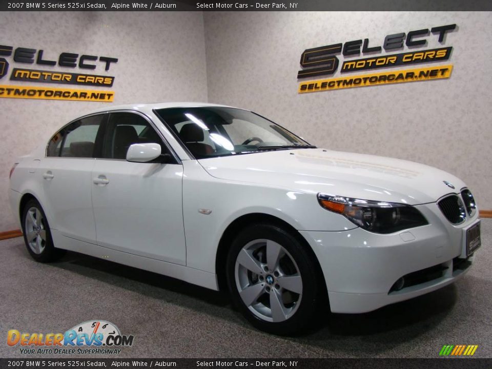 2007 BMW 5 Series 525xi Sedan Alpine White / Auburn Photo #3