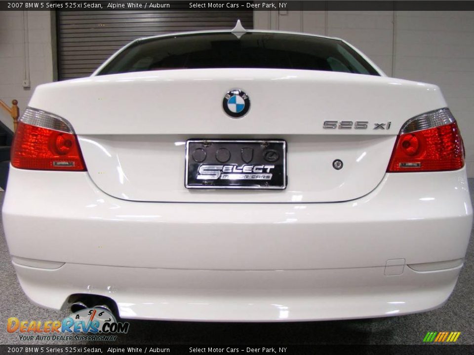 2007 BMW 5 Series 525xi Sedan Alpine White / Auburn Photo #5