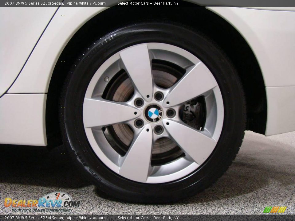 2007 BMW 5 Series 525xi Sedan Alpine White / Auburn Photo #7