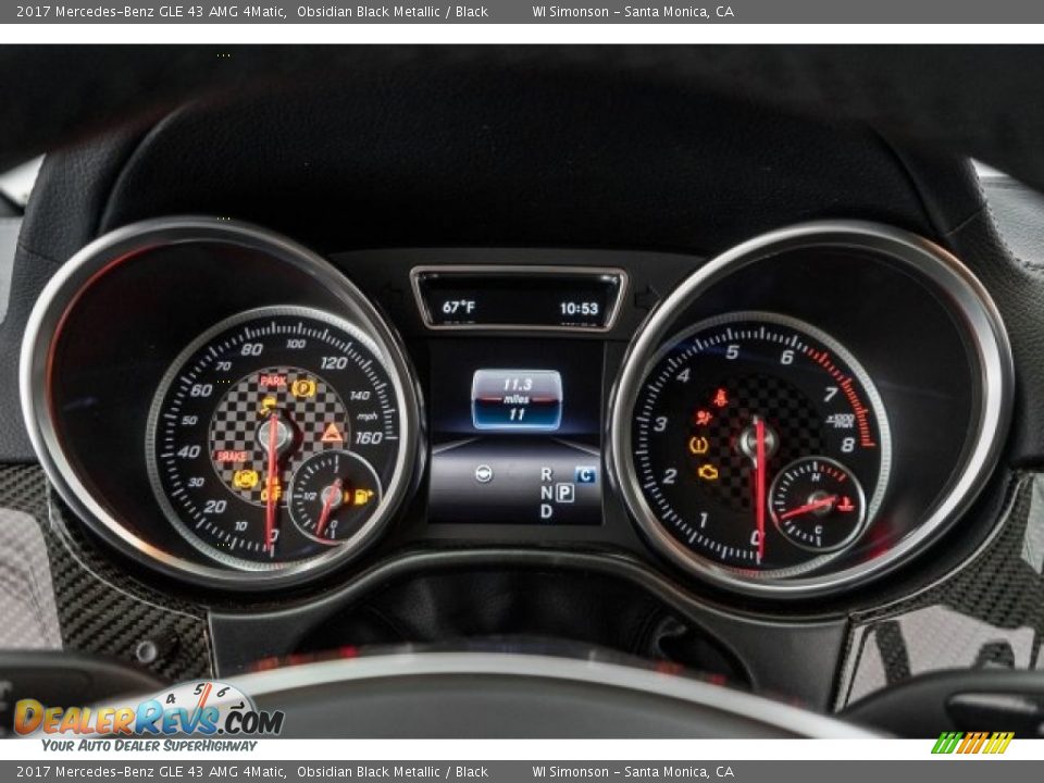 2017 Mercedes-Benz GLE 43 AMG 4Matic Gauges Photo #7