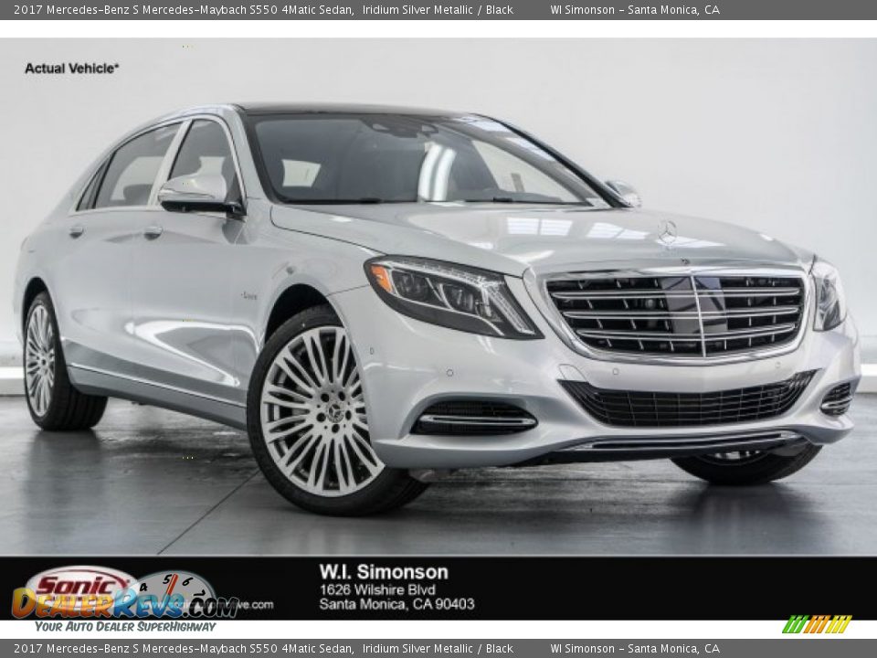 2017 Mercedes-Benz S Mercedes-Maybach S550 4Matic Sedan Iridium Silver Metallic / Black Photo #1
