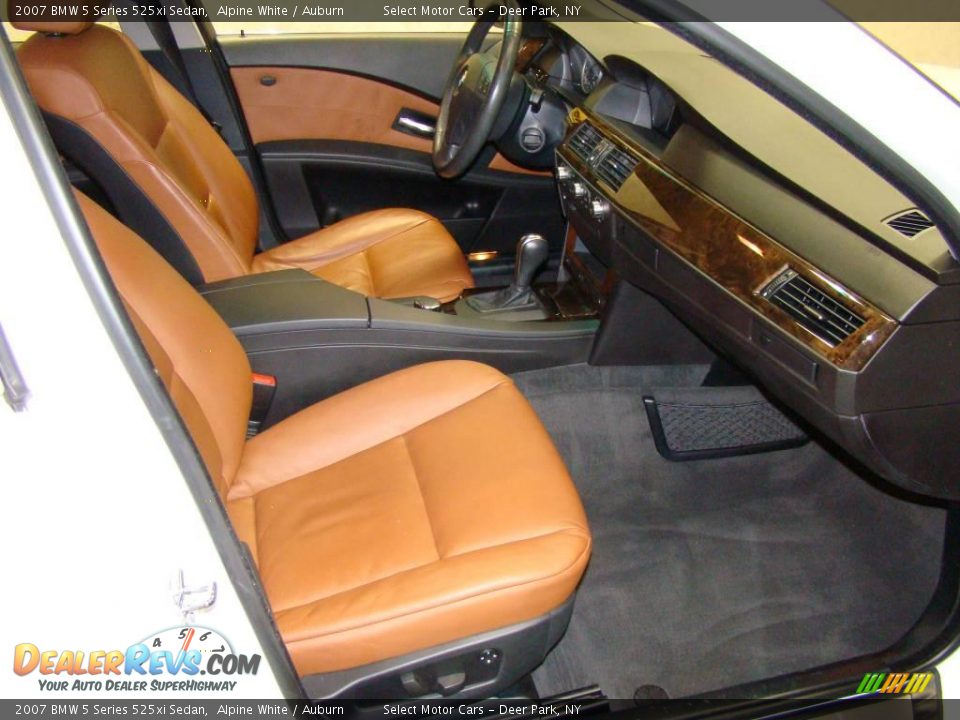 2007 BMW 5 Series 525xi Sedan Alpine White / Auburn Photo #10