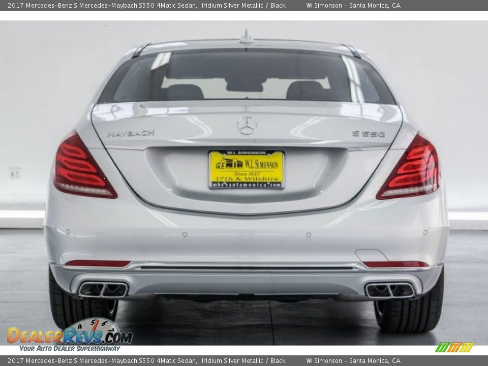 2017 Mercedes-Benz S Mercedes-Maybach S550 4Matic Sedan Iridium Silver Metallic / Black Photo #3