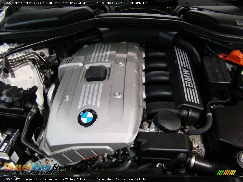 2007 BMW 5 Series 525xi Sedan Alpine White / Auburn Photo #13