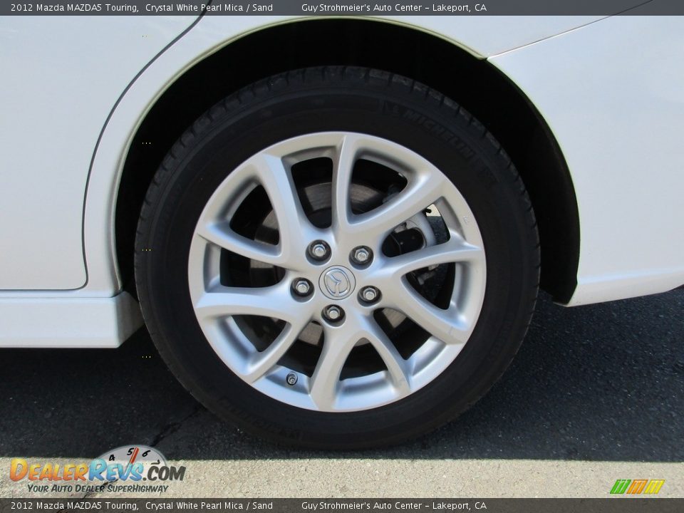 2012 Mazda MAZDA5 Touring Crystal White Pearl Mica / Sand Photo #24