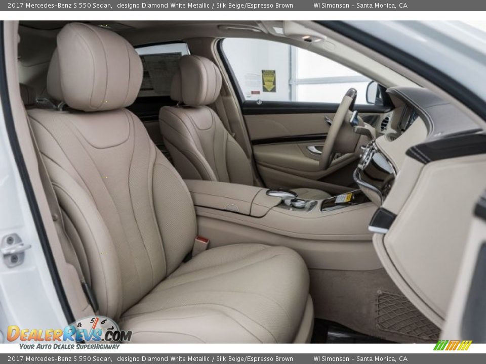 2017 Mercedes-Benz S 550 Sedan designo Diamond White Metallic / Silk Beige/Espresso Brown Photo #2