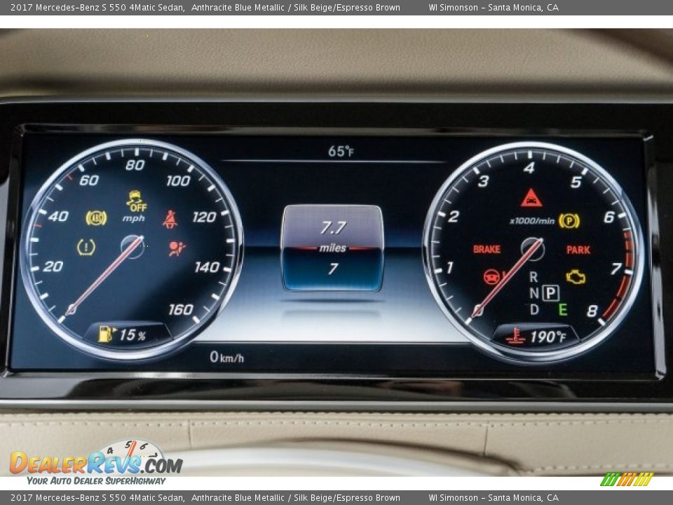 2017 Mercedes-Benz S 550 4Matic Sedan Gauges Photo #7