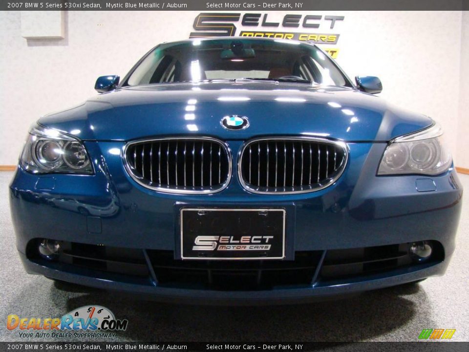 2007 BMW 5 Series 530xi Sedan Mystic Blue Metallic / Auburn Photo #2