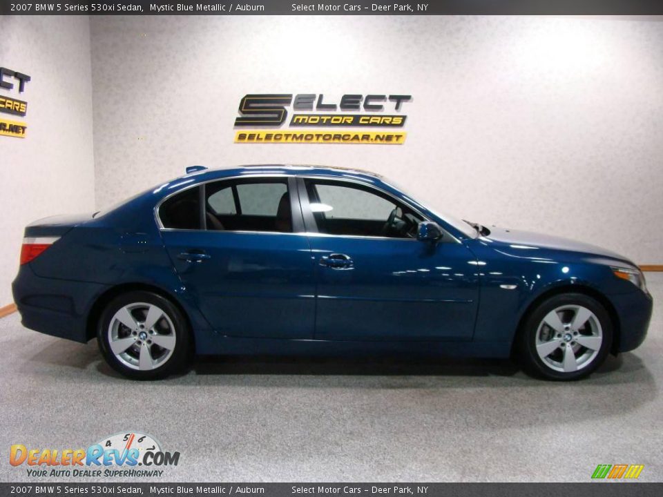 2007 BMW 5 Series 530xi Sedan Mystic Blue Metallic / Auburn Photo #4