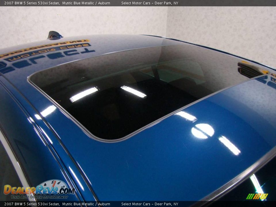 2007 BMW 5 Series 530xi Sedan Mystic Blue Metallic / Auburn Photo #6