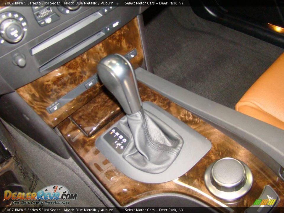 2007 BMW 5 Series 530xi Sedan Mystic Blue Metallic / Auburn Photo #12