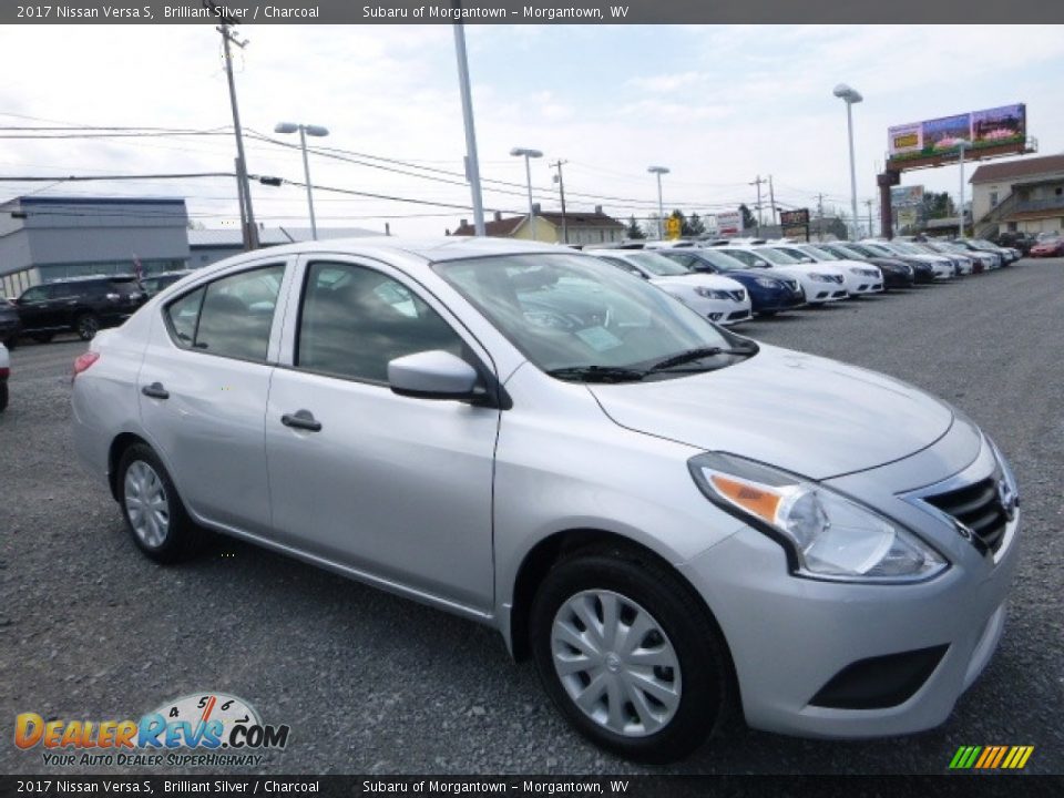 2017 Nissan Versa S Brilliant Silver / Charcoal Photo #1