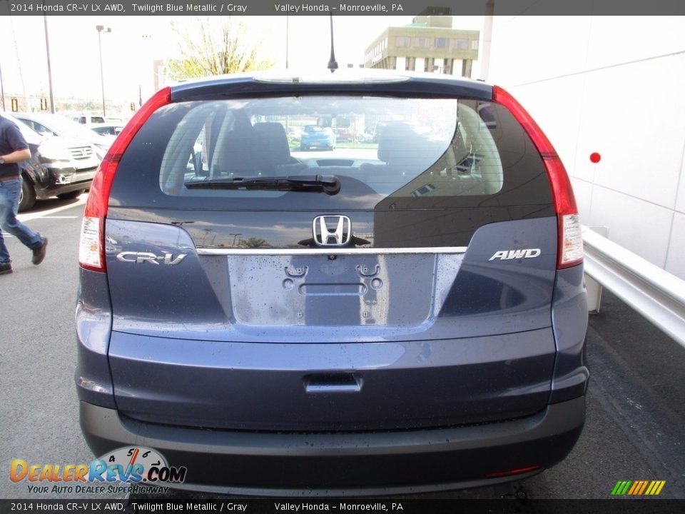 2014 Honda CR-V LX AWD Twilight Blue Metallic / Gray Photo #5