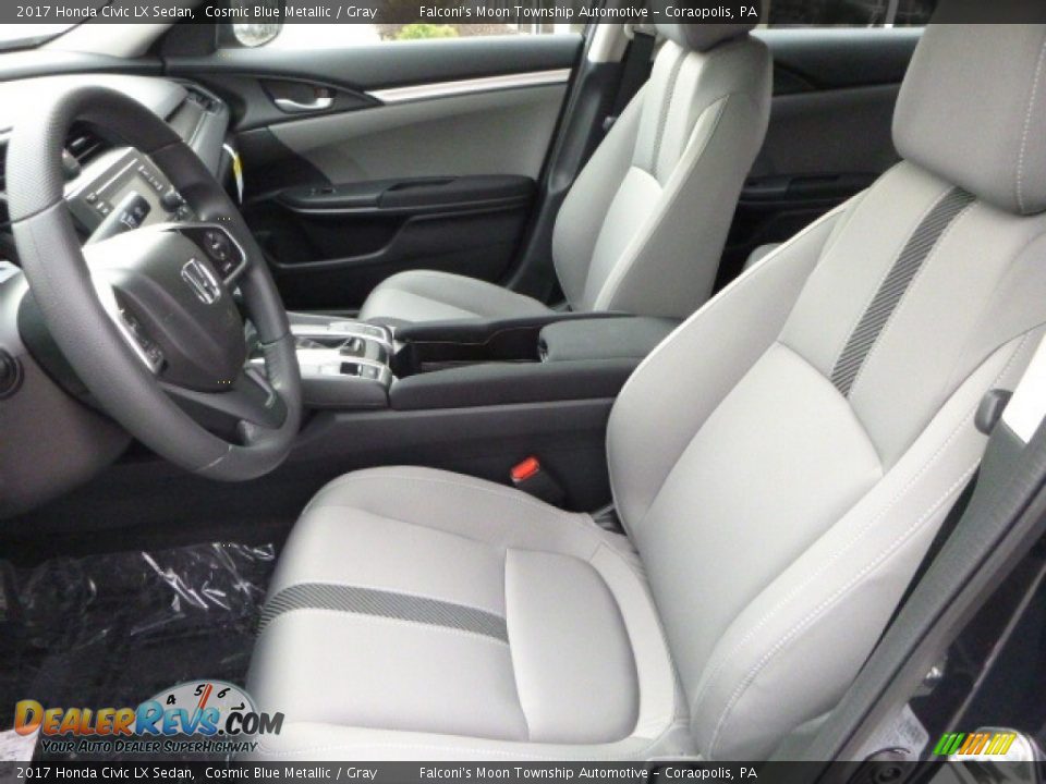 Gray Interior - 2017 Honda Civic LX Sedan Photo #8