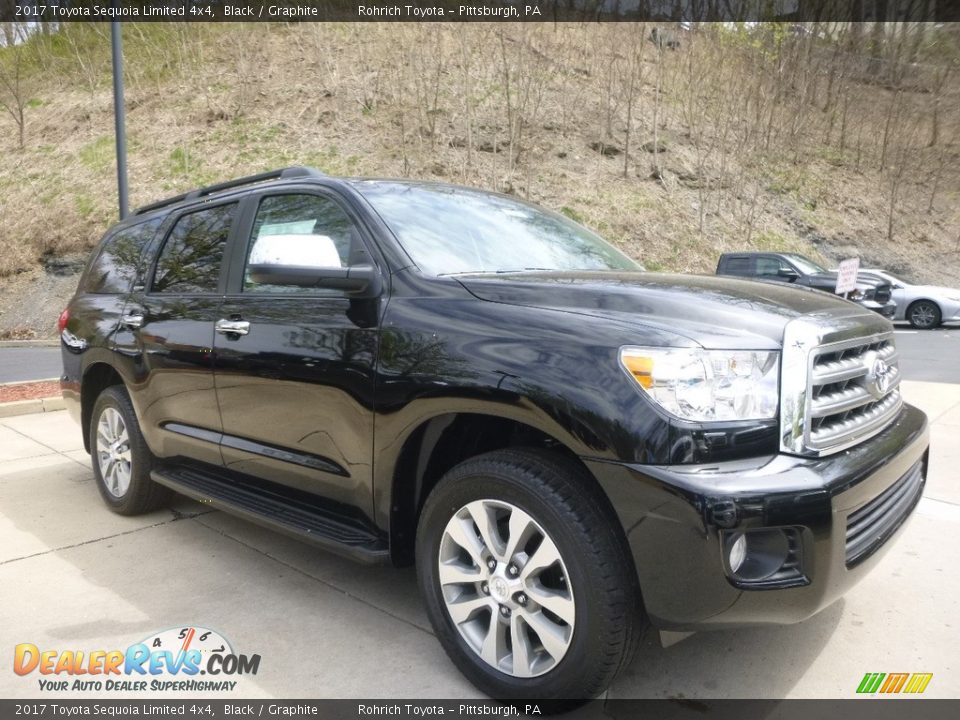2017 Toyota Sequoia Limited 4x4 Black / Graphite Photo #1