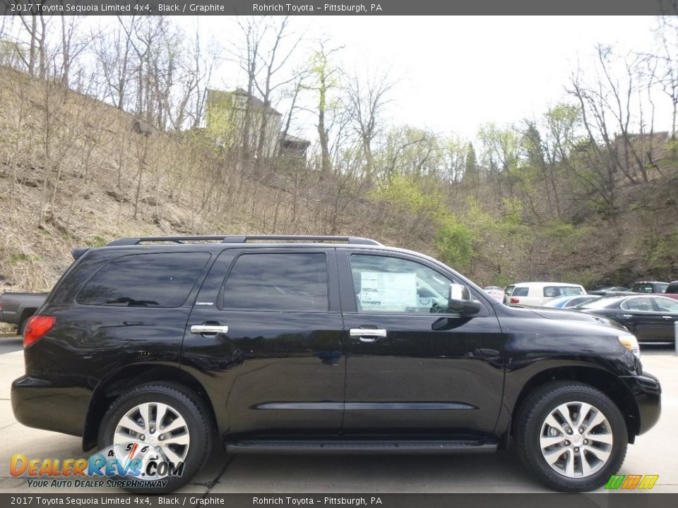 2017 Toyota Sequoia Limited 4x4 Black / Graphite Photo #2
