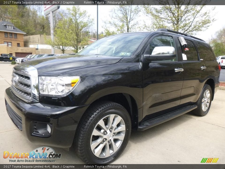 2017 Toyota Sequoia Limited 4x4 Black / Graphite Photo #4
