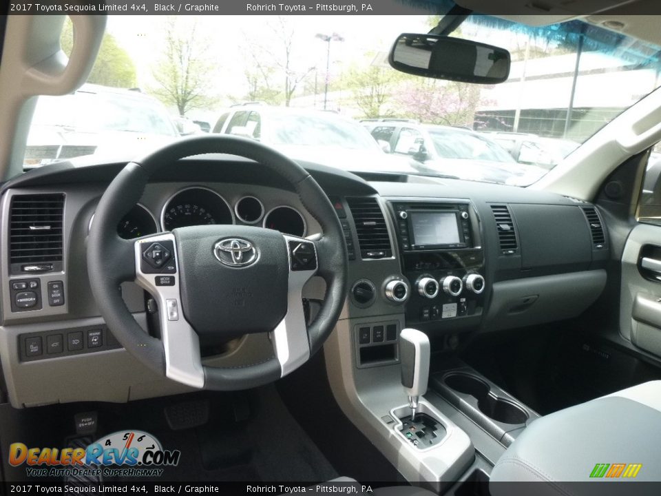 2017 Toyota Sequoia Limited 4x4 Black / Graphite Photo #8