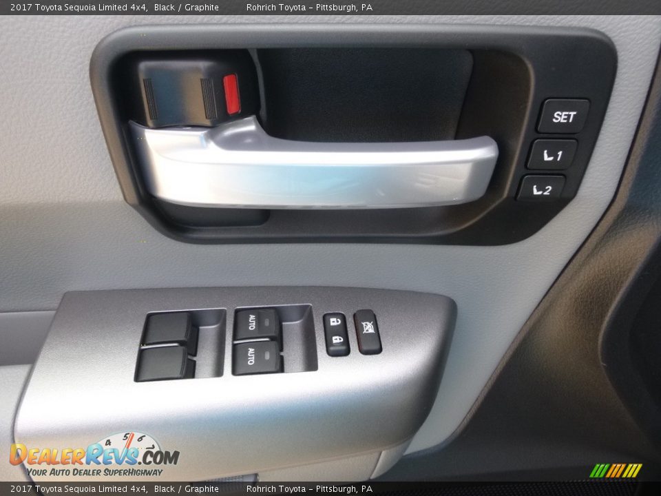 2017 Toyota Sequoia Limited 4x4 Black / Graphite Photo #9