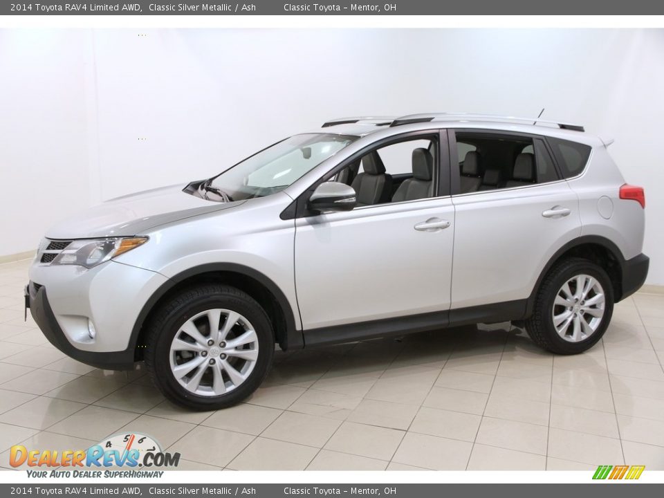 2014 Toyota RAV4 Limited AWD Classic Silver Metallic / Ash Photo #3