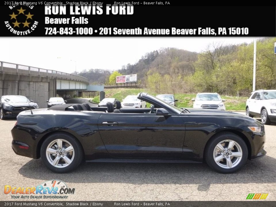 2017 Ford Mustang V6 Convertible Shadow Black / Ebony Photo #1