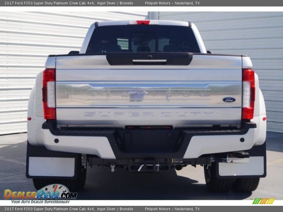 2017 Ford F350 Super Duty Platinum Crew Cab 4x4 Ingot Silver / Brunello Photo #5