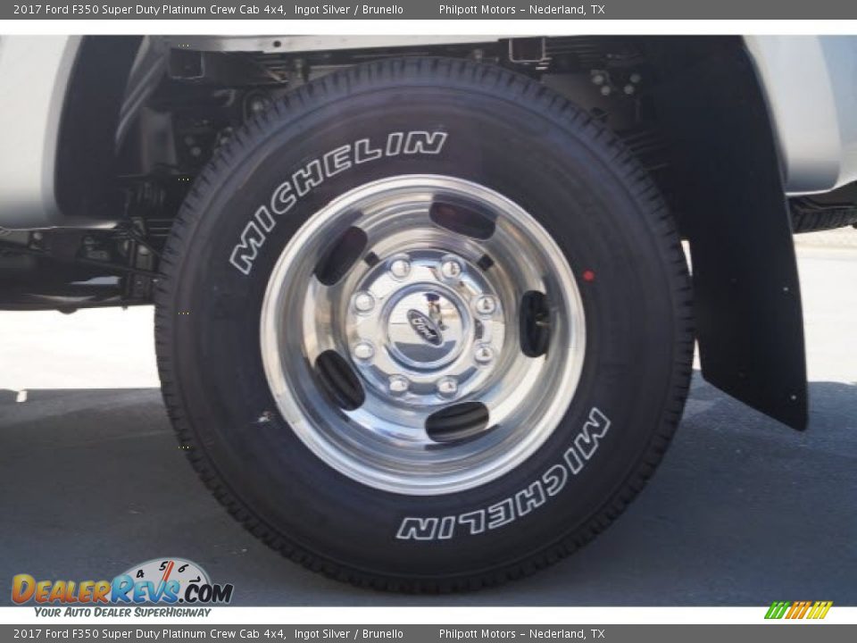 2017 Ford F350 Super Duty Platinum Crew Cab 4x4 Ingot Silver / Brunello Photo #9
