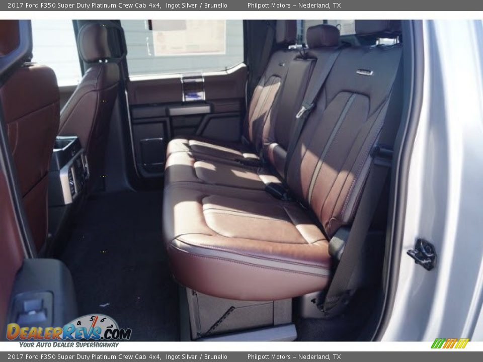 2017 Ford F350 Super Duty Platinum Crew Cab 4x4 Ingot Silver / Brunello Photo #10