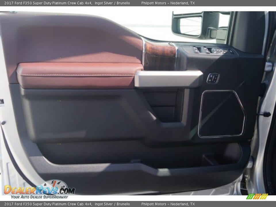 2017 Ford F350 Super Duty Platinum Crew Cab 4x4 Ingot Silver / Brunello Photo #11