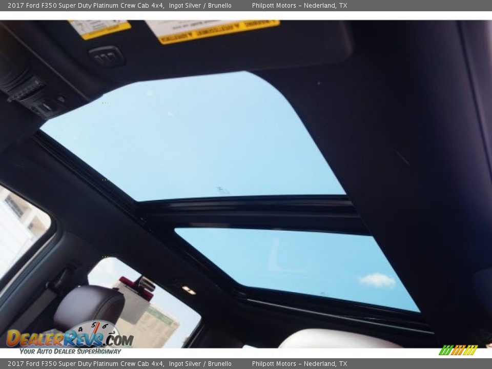 2017 Ford F350 Super Duty Platinum Crew Cab 4x4 Ingot Silver / Brunello Photo #14