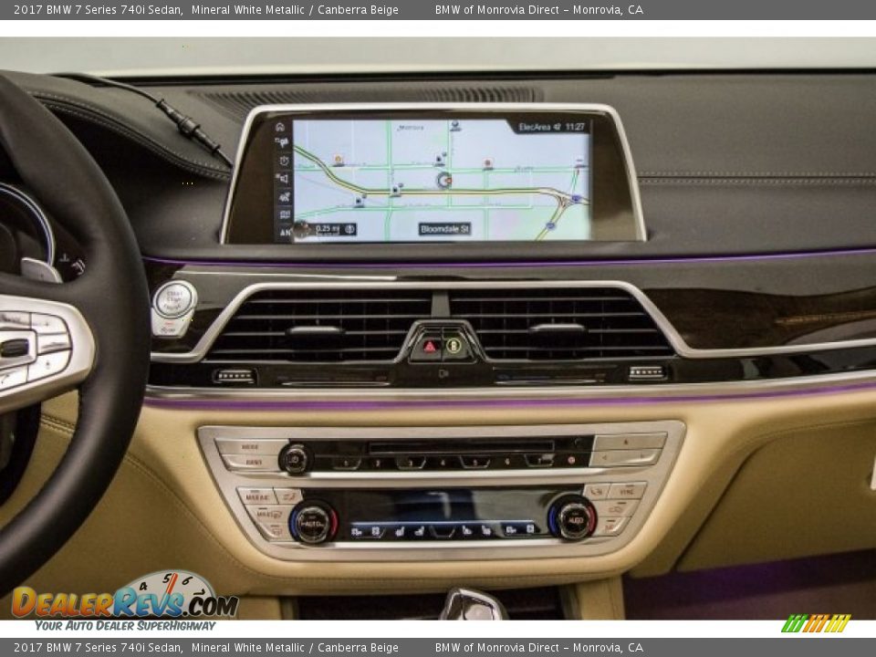2017 BMW 7 Series 740i Sedan Mineral White Metallic / Canberra Beige Photo #6