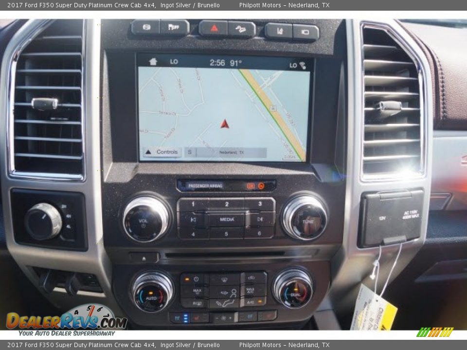 2017 Ford F350 Super Duty Platinum Crew Cab 4x4 Ingot Silver / Brunello Photo #15