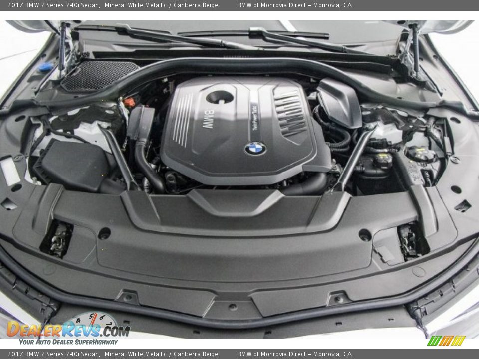 2017 BMW 7 Series 740i Sedan Mineral White Metallic / Canberra Beige Photo #9