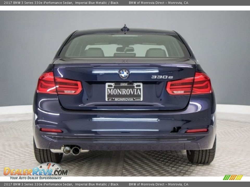 2017 BMW 3 Series 330e iPerfomance Sedan Imperial Blue Metallic / Black Photo #4