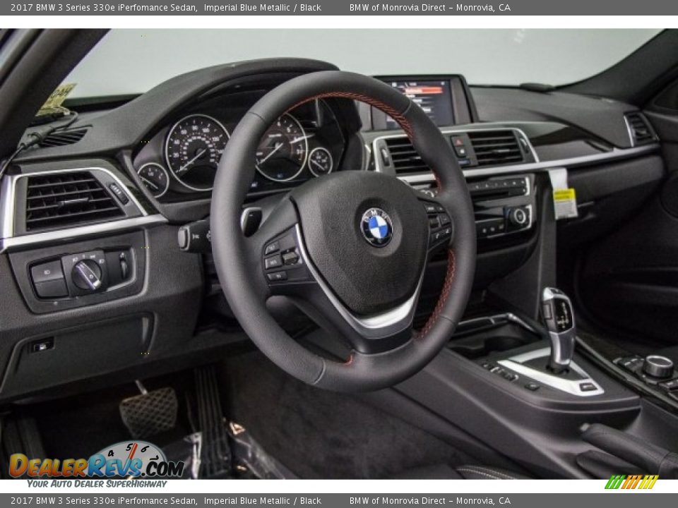 2017 BMW 3 Series 330e iPerfomance Sedan Imperial Blue Metallic / Black Photo #5