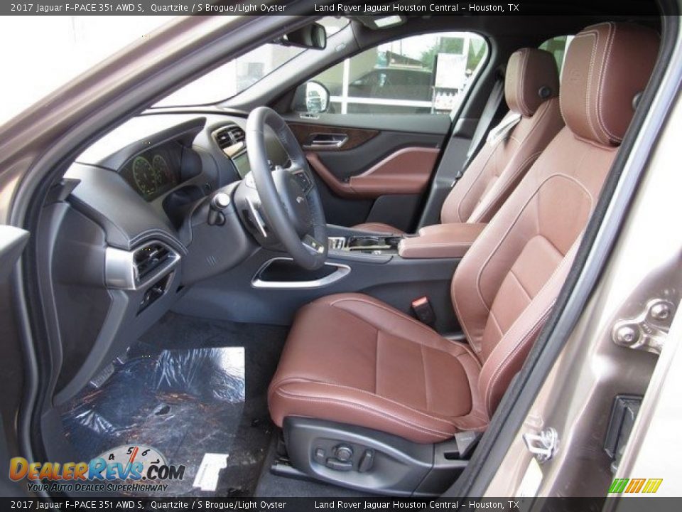 S Brogue/Light Oyster Interior - 2017 Jaguar F-PACE 35t AWD S Photo #3