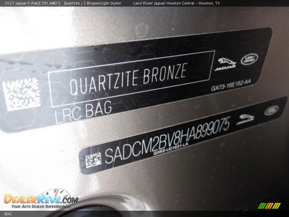 Jaguar Color Code BAG Quartzite