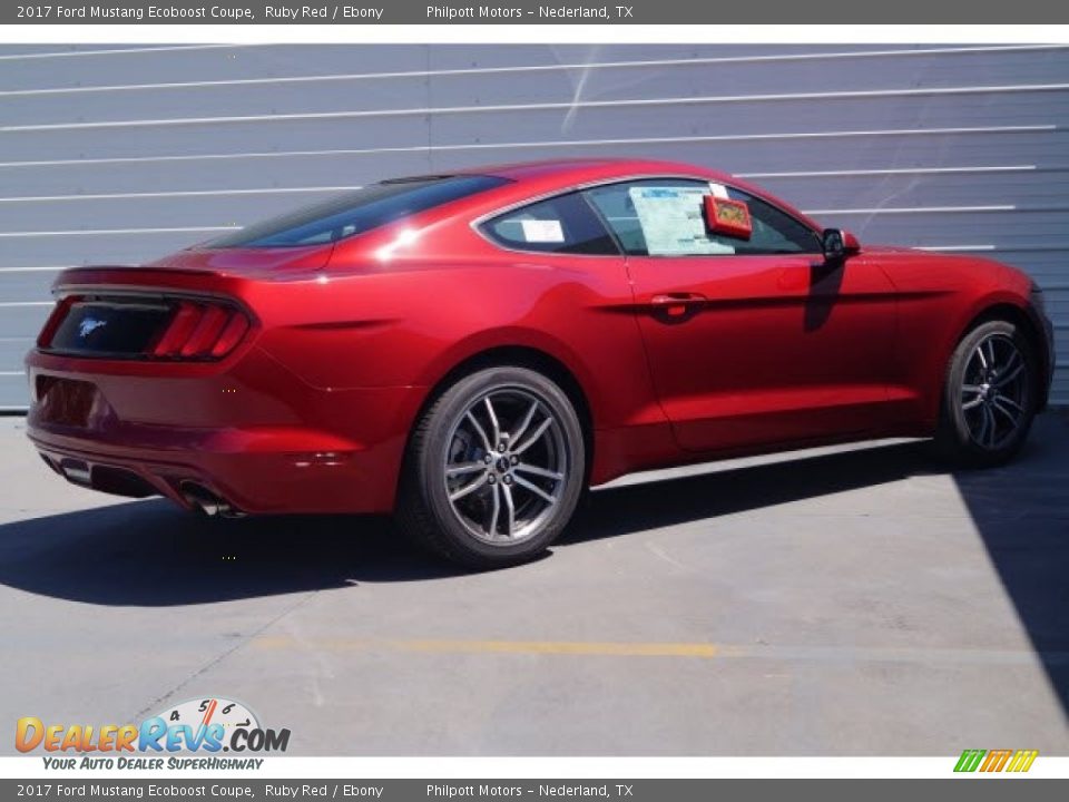 2017 Ford Mustang Ecoboost Coupe Ruby Red / Ebony Photo #6