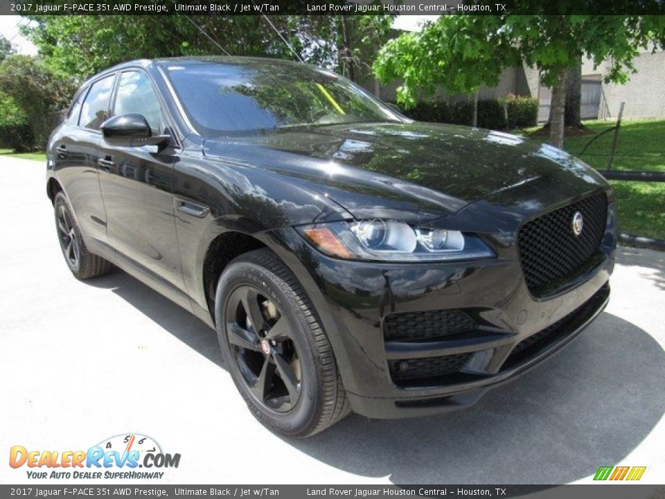 2017 Jaguar F-PACE 35t AWD Prestige Ultimate Black / Jet w/Tan Photo #2